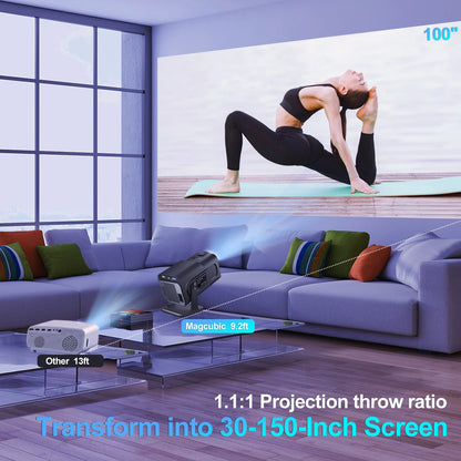 Portable 4k Projector - Wifi and Bluetooth connectivity 